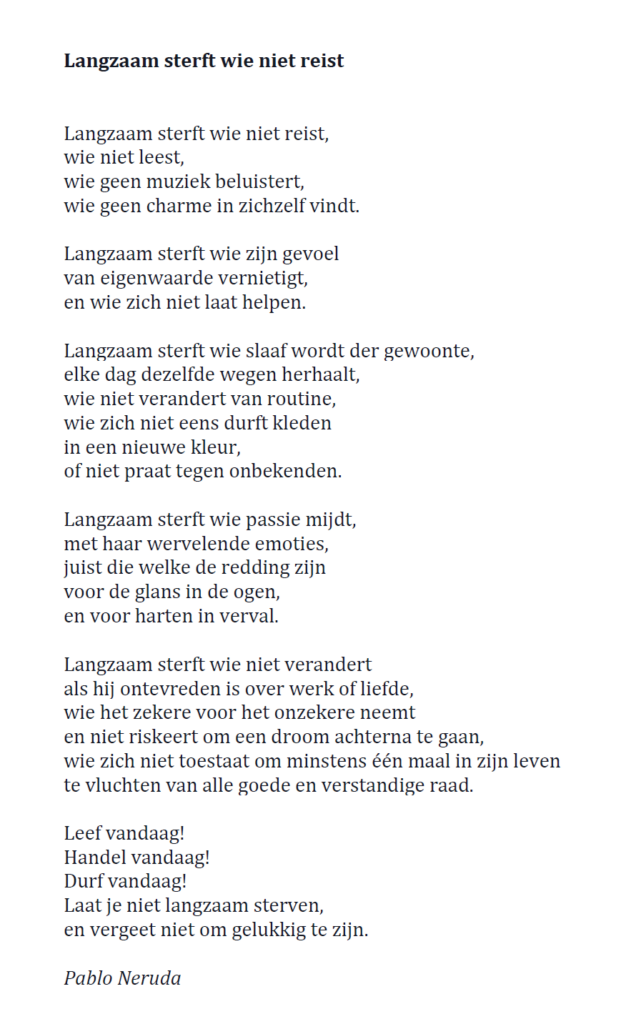 Langzaam sterft Pablo Neruda